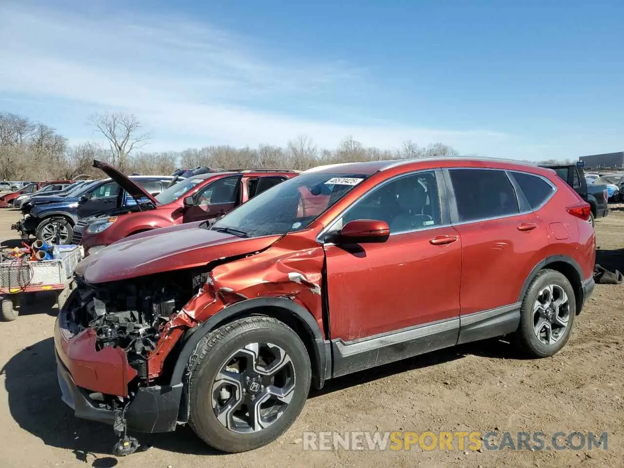 1 Photograph of a damaged car 2HKRW2H94KH606489 HONDA CRV 2019