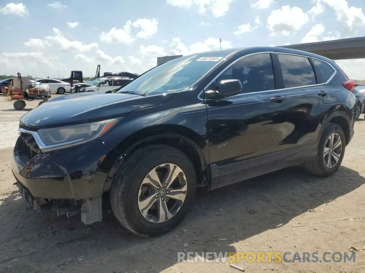 1 Photograph of a damaged car 2HKRW5H33KH403929 HONDA CRV 2019