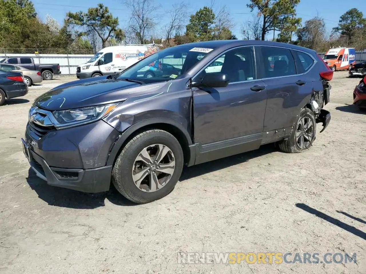 1 Photograph of a damaged car 2HKRW5H35KH419176 HONDA CRV 2019