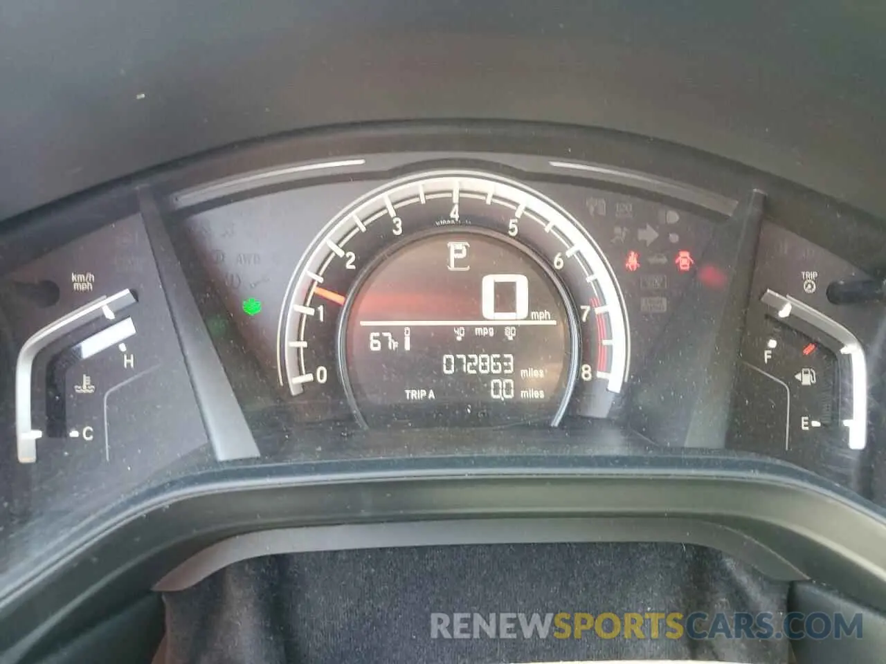 9 Photograph of a damaged car 2HKRW5H35KH419176 HONDA CRV 2019