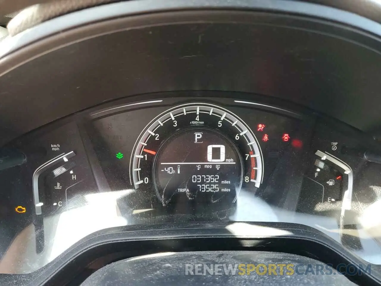 9 Photograph of a damaged car 2HKRW5H35KH420344 HONDA CRV 2019