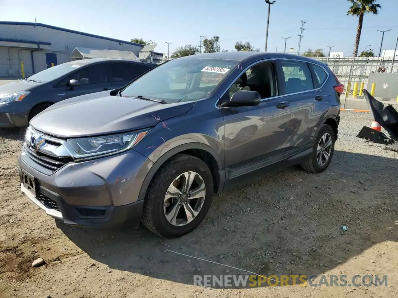 1 Photograph of a damaged car 2HKRW5H38KH418961 HONDA CRV 2019