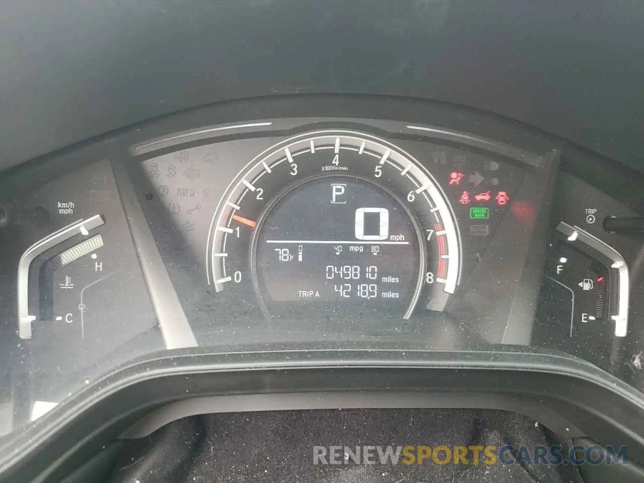 9 Photograph of a damaged car 2HKRW6H30KH220557 HONDA CRV 2019