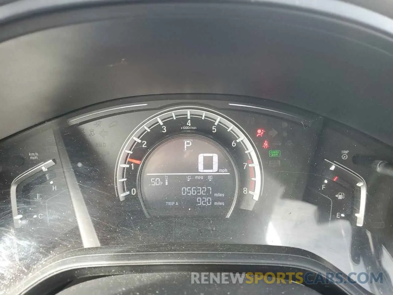 9 Photograph of a damaged car 2HKRW6H30KH224835 HONDA CRV 2019