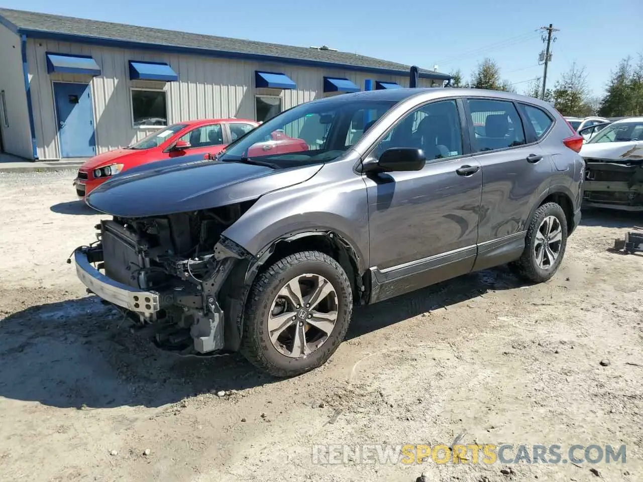 1 Photograph of a damaged car 2HKRW6H32KH211682 HONDA CRV 2019