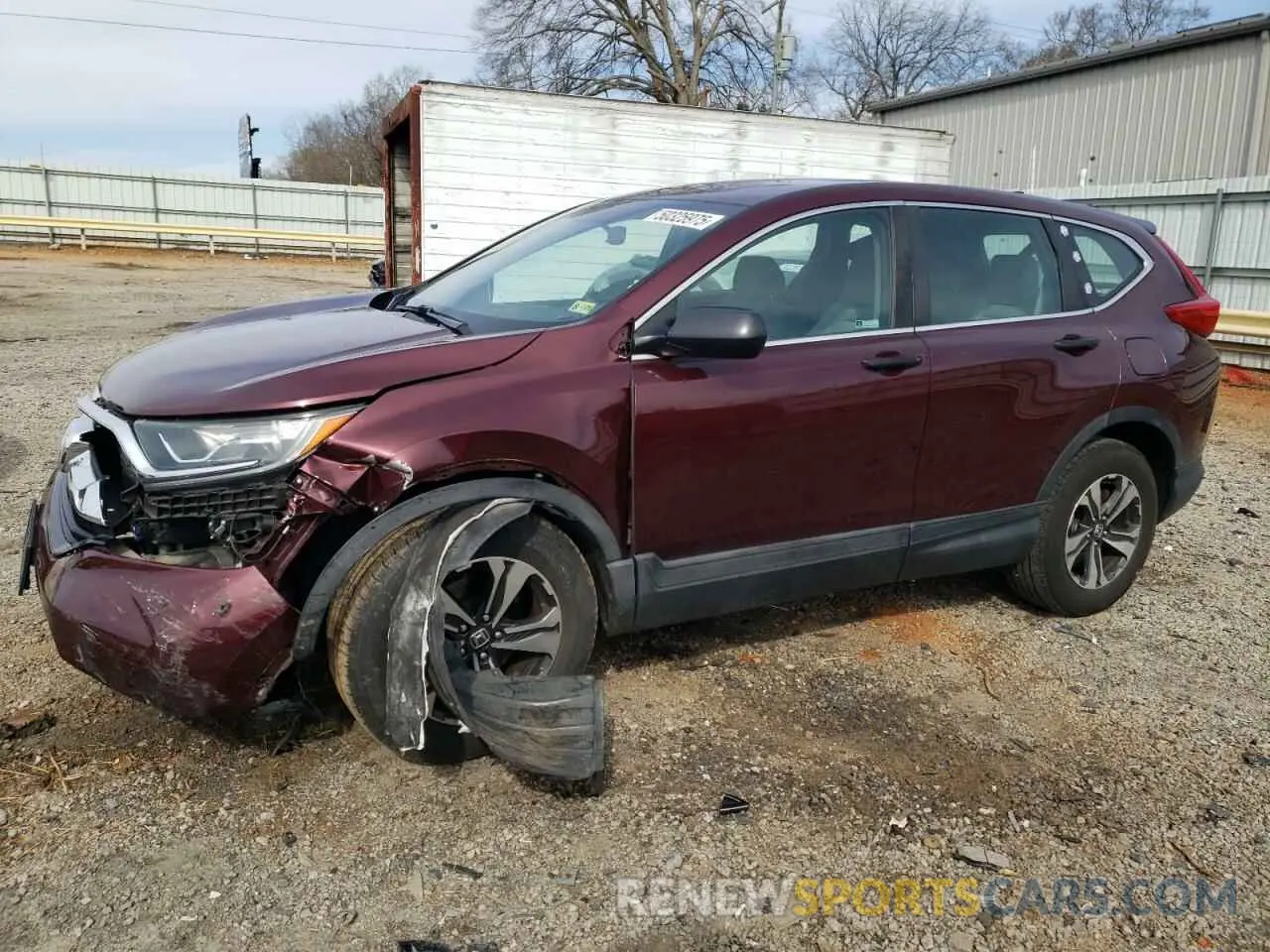 1 Photograph of a damaged car 2HKRW6H33KH210783 HONDA CRV 2019