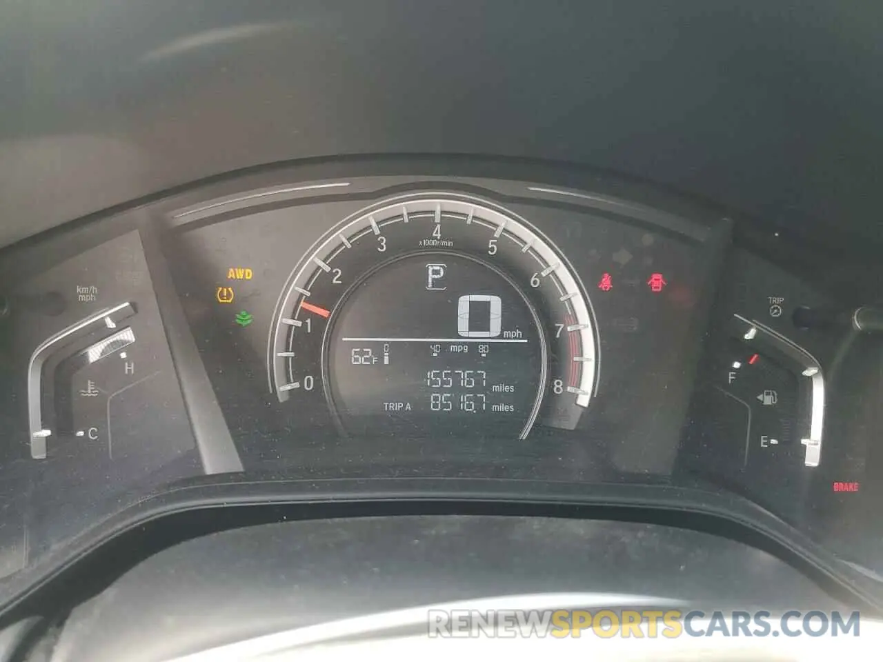 9 Photograph of a damaged car 2HKRW6H37KH218854 HONDA CRV 2019