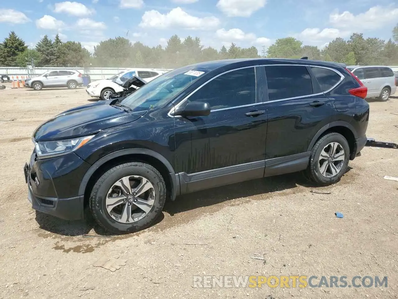1 Photograph of a damaged car 2HKRW6H38KH200380 HONDA CRV 2019