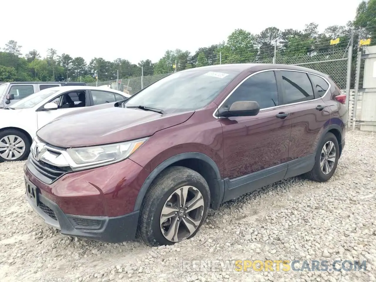 1 Photograph of a damaged car 2HKRW6H39KH226180 HONDA CRV 2019