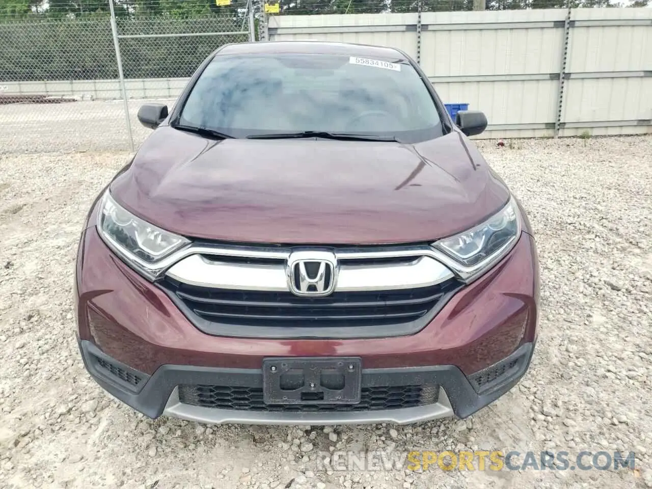 5 Photograph of a damaged car 2HKRW6H39KH226180 HONDA CRV 2019