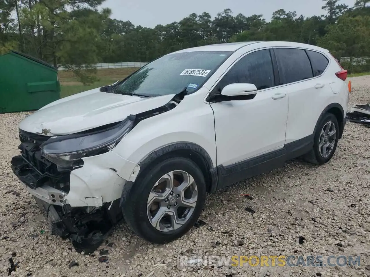 1 Photograph of a damaged car 5J6RW1H51KA006375 HONDA CRV 2019