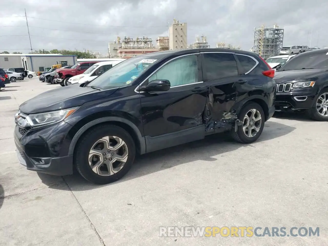 1 Photograph of a damaged car 5J6RW1H58KA034092 HONDA CRV 2019