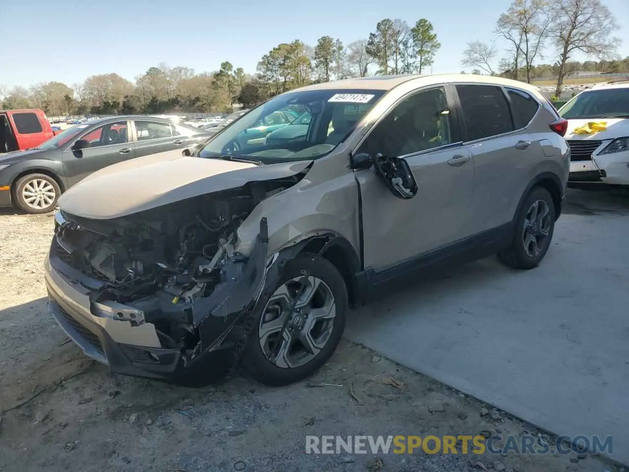 1 Photograph of a damaged car 5J6RW1H88KL003553 HONDA CRV 2019