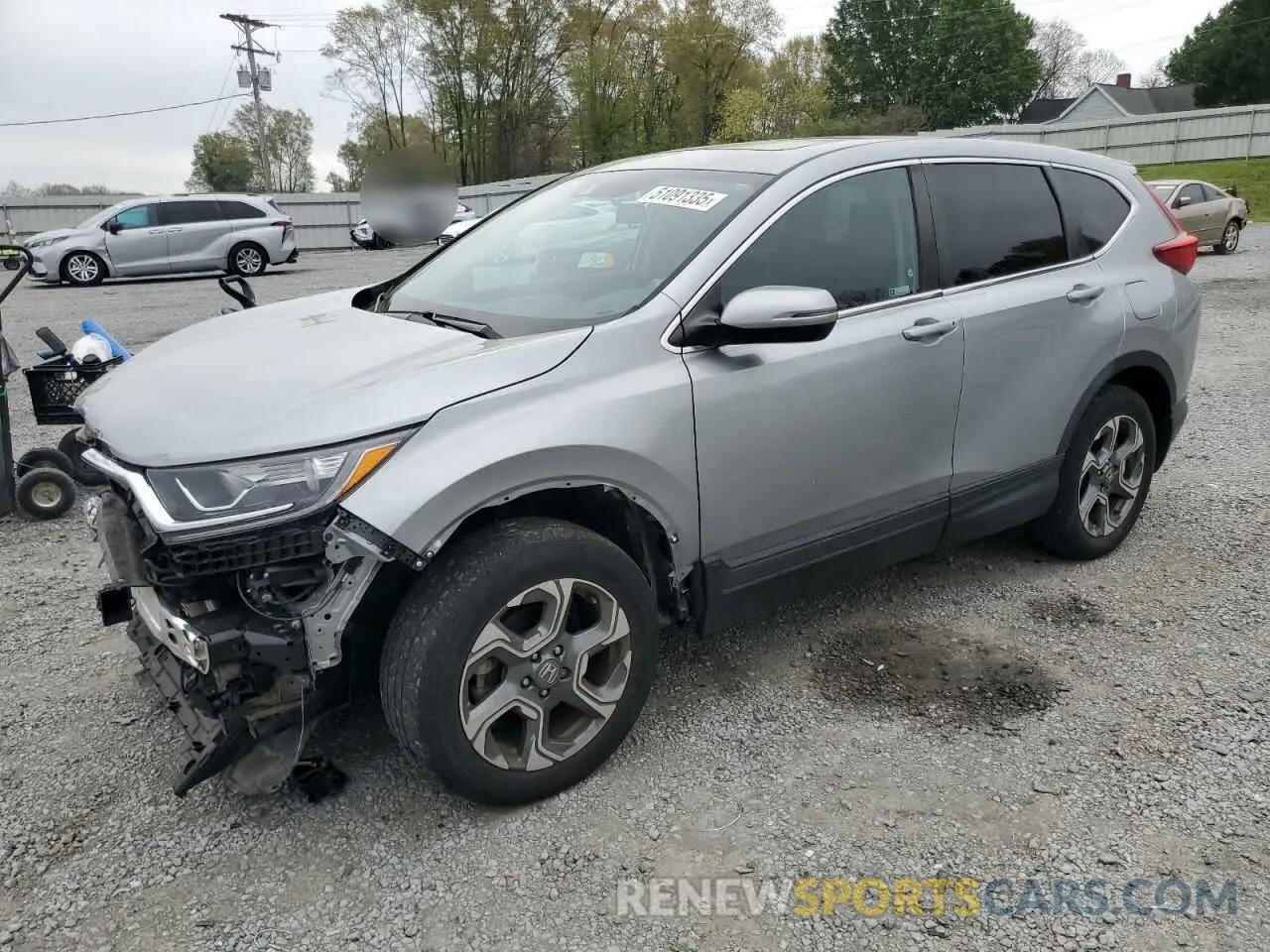 1 Photograph of a damaged car 5J6RW2H51KL010453 HONDA CRV 2019