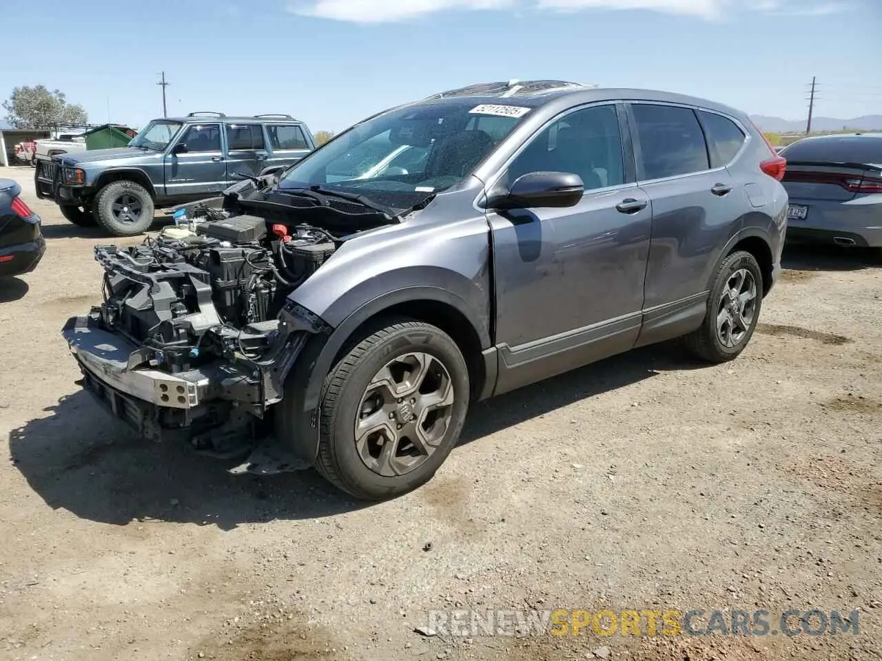 1 Photograph of a damaged car 5J6RW2H85KL001362 HONDA CRV 2019