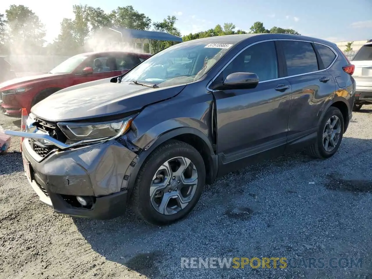 1 Photograph of a damaged car 5J6RW2H87KA007952 HONDA CRV 2019