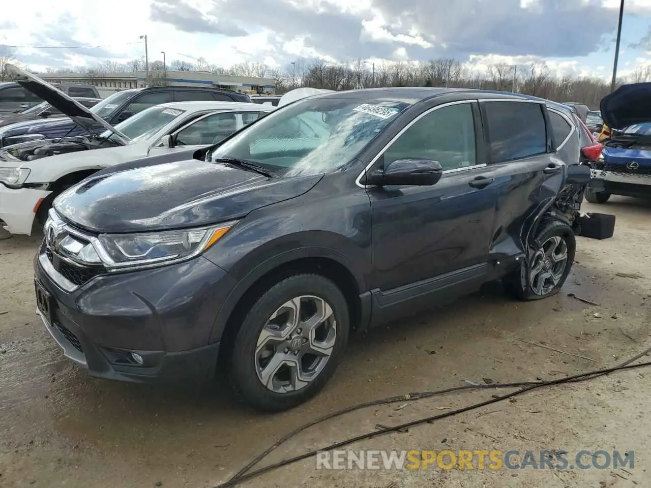 1 Photograph of a damaged car 5J6RW2H88KL021993 HONDA CRV 2019