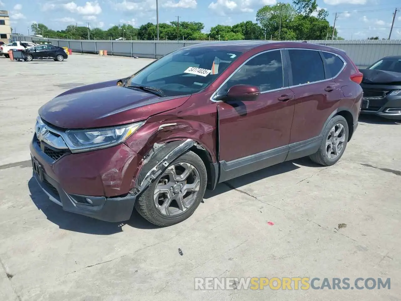 1 Photograph of a damaged car 7FARW1H58KE010764 HONDA CRV 2019