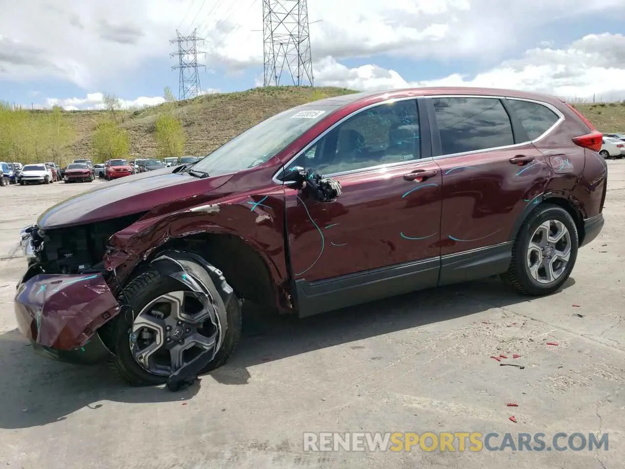 1 Photograph of a damaged car 7FARW2H5XKE046283 HONDA CRV 2019