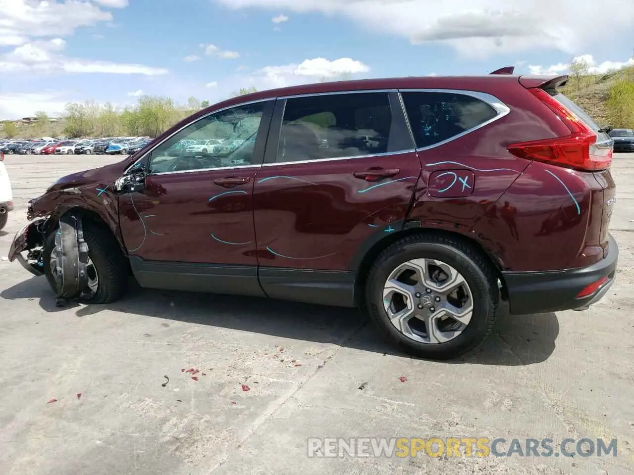 2 Photograph of a damaged car 7FARW2H5XKE046283 HONDA CRV 2019