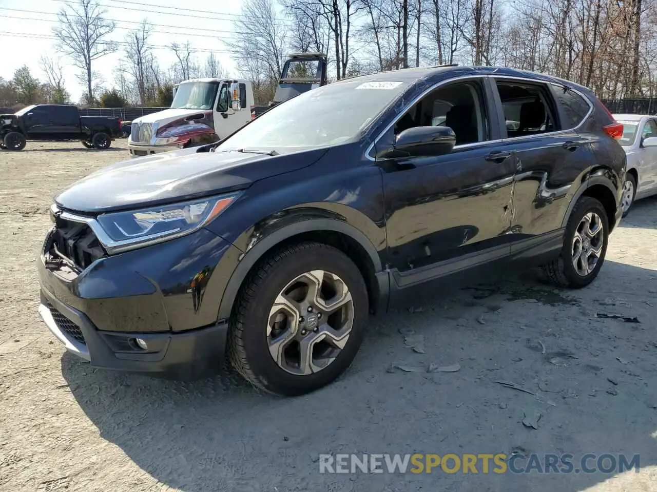1 Photograph of a damaged car JHLRW2H51KX013502 HONDA CRV 2019