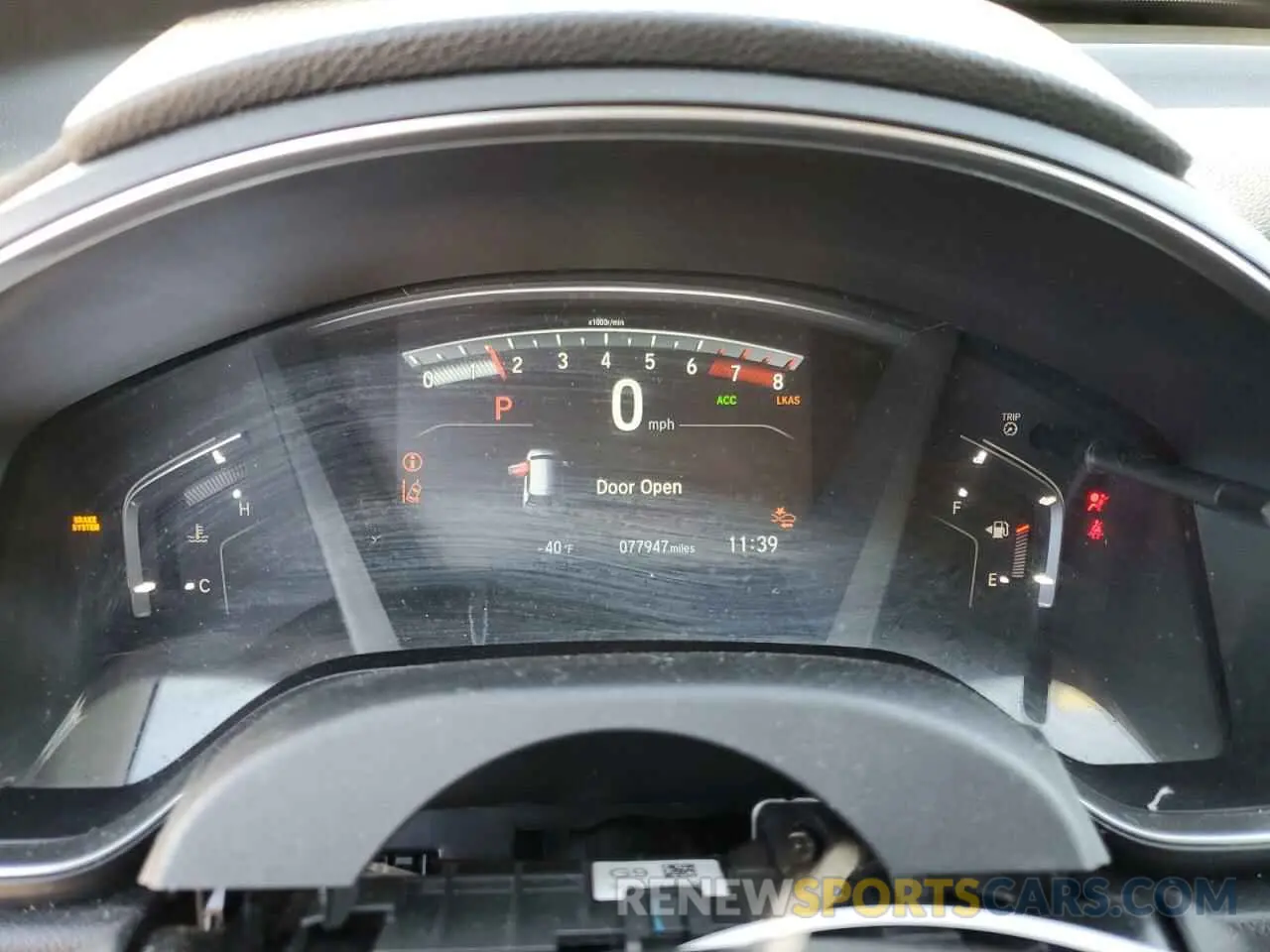 9 Photograph of a damaged car JHLRW2H57KX009938 HONDA CRV 2019