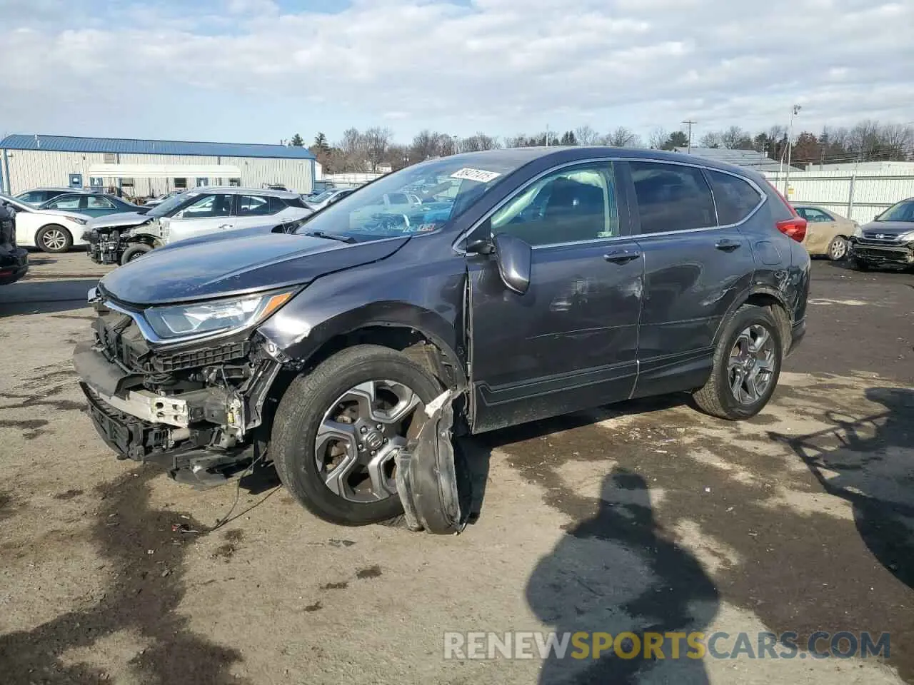 1 Photograph of a damaged car JHLRW2H58KX010838 HONDA CRV 2019