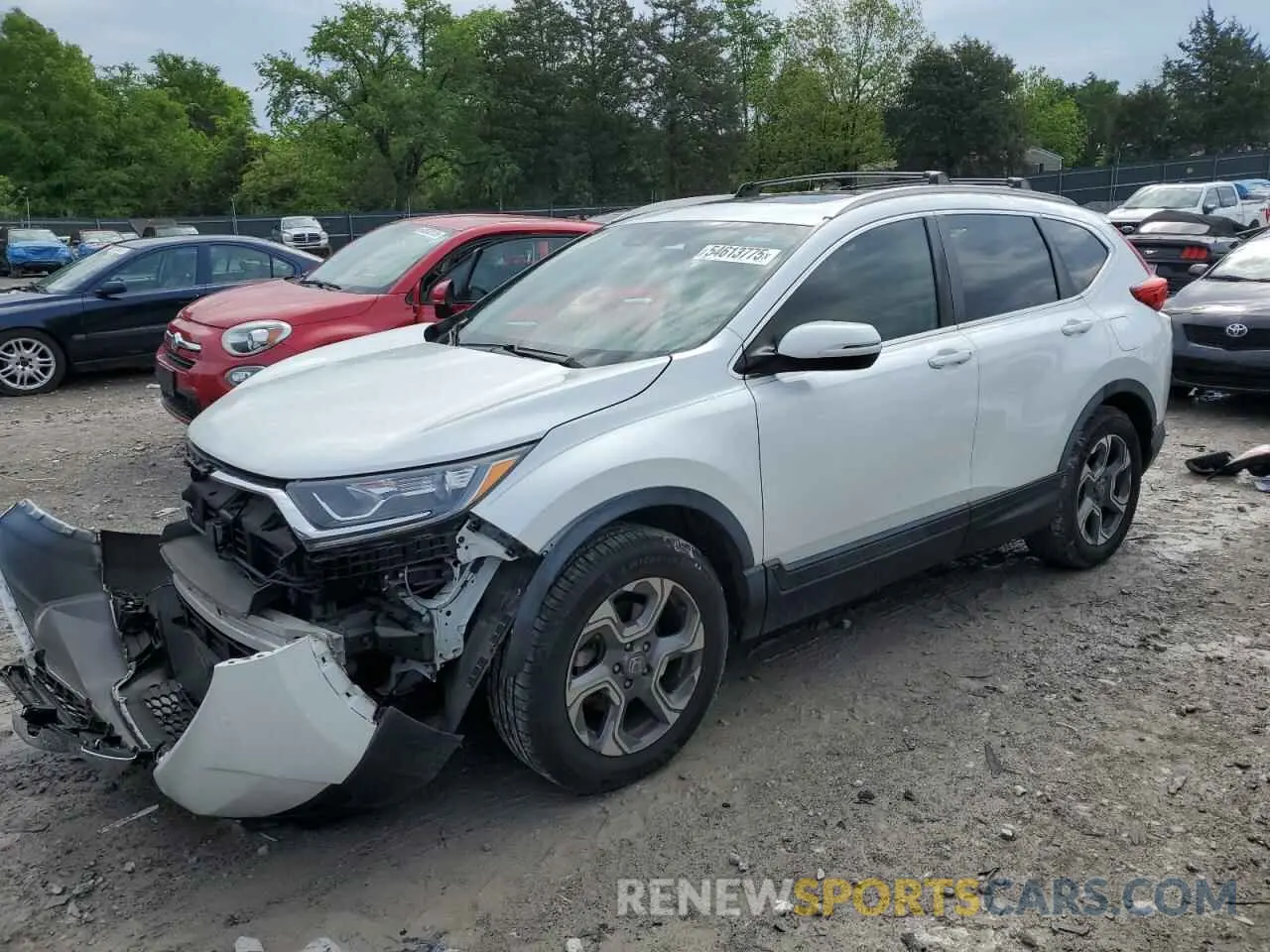 1 Photograph of a damaged car JHLRW2H83KX023345 HONDA CRV 2019