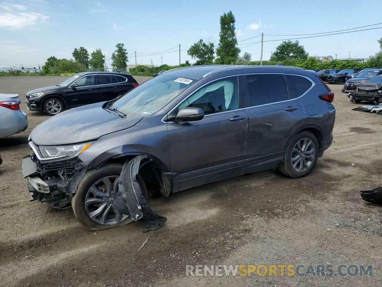 1 Photograph of a damaged car 2HKRW2H43LH231880 HONDA CRV 2020