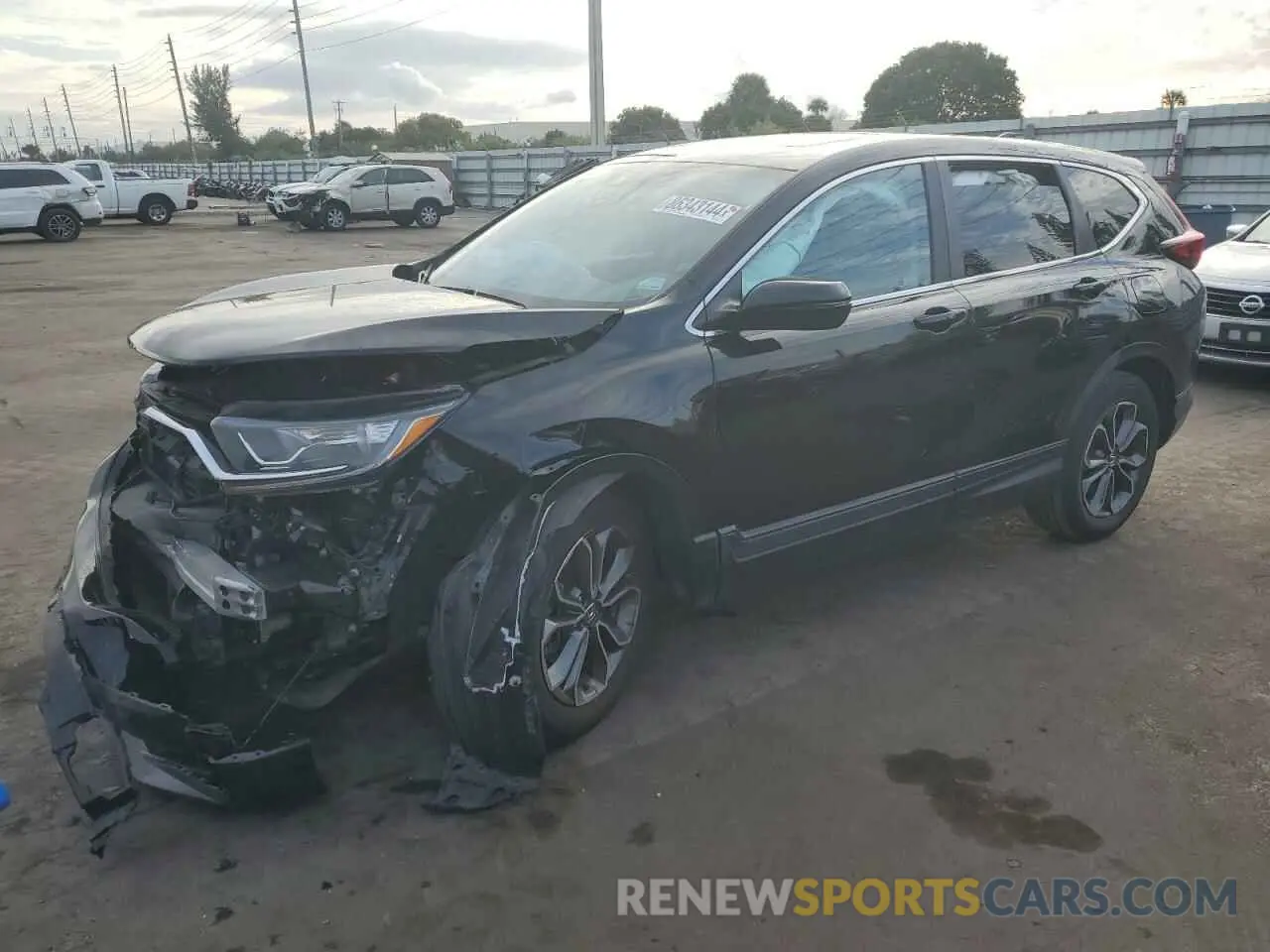 1 Photograph of a damaged car 5J6RW1H57LA017446 HONDA CRV 2020