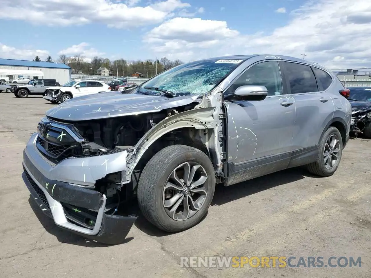 1 Photograph of a damaged car 5J6RW2H55LA018715 HONDA CRV 2020