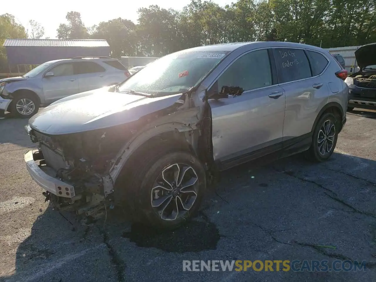 1 Photograph of a damaged car 2HKRW1H58MH404135 HONDA CRV 2021