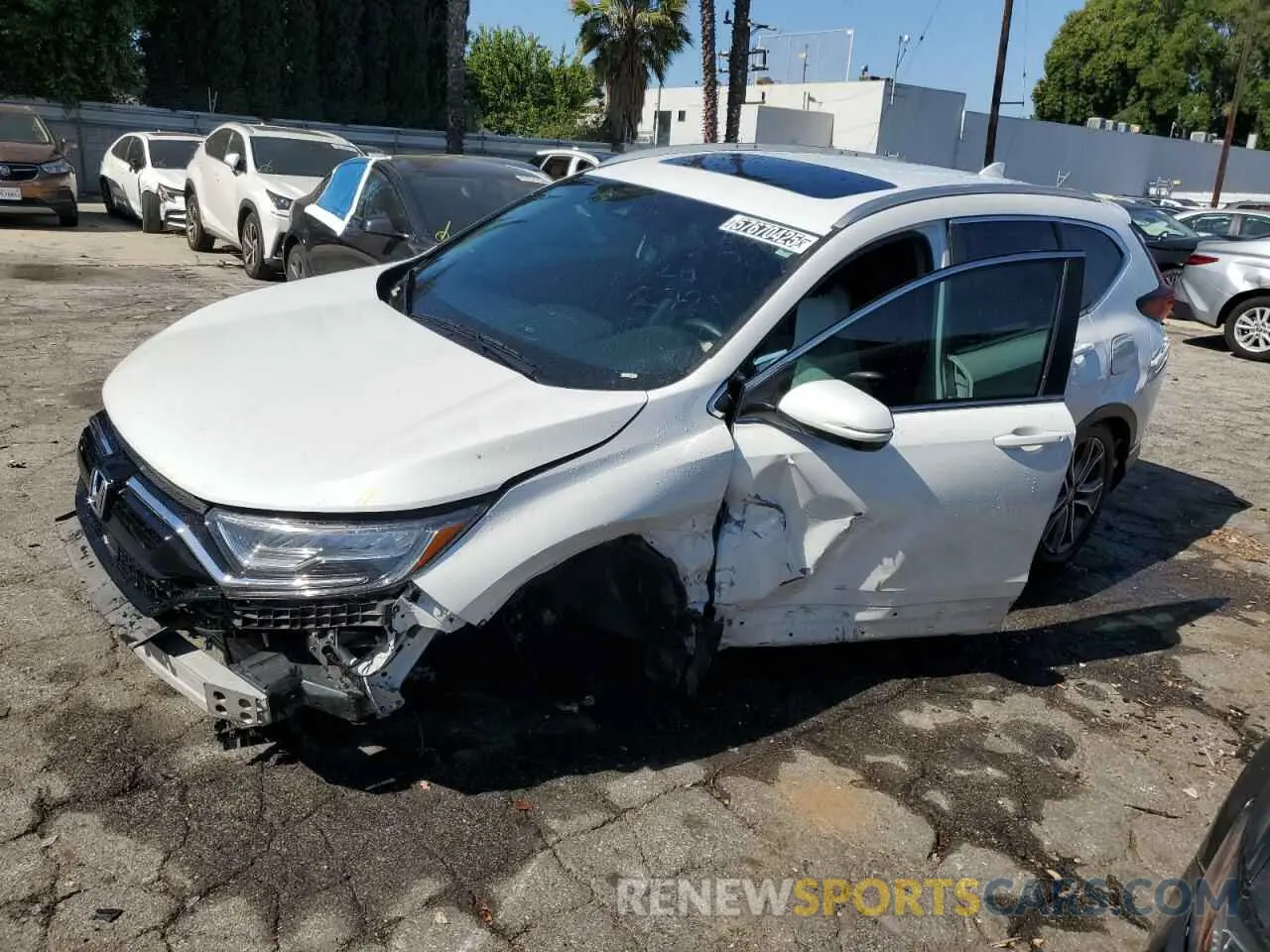 1 Photograph of a damaged car 2HKRW1H91MH402732 HONDA CRV 2021