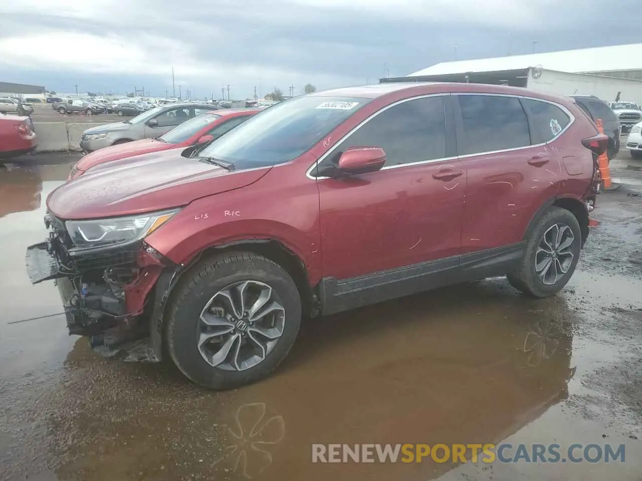 1 Photograph of a damaged car 2HKRW2H50MH625721 HONDA CRV 2021