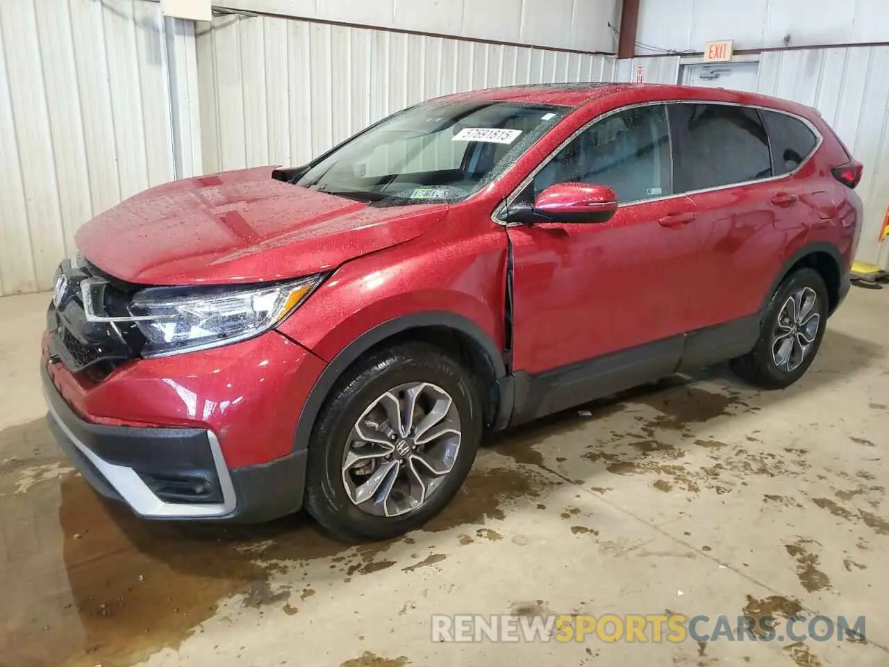 1 Photograph of a damaged car 2HKRW2H51MH621080 HONDA CRV 2021
