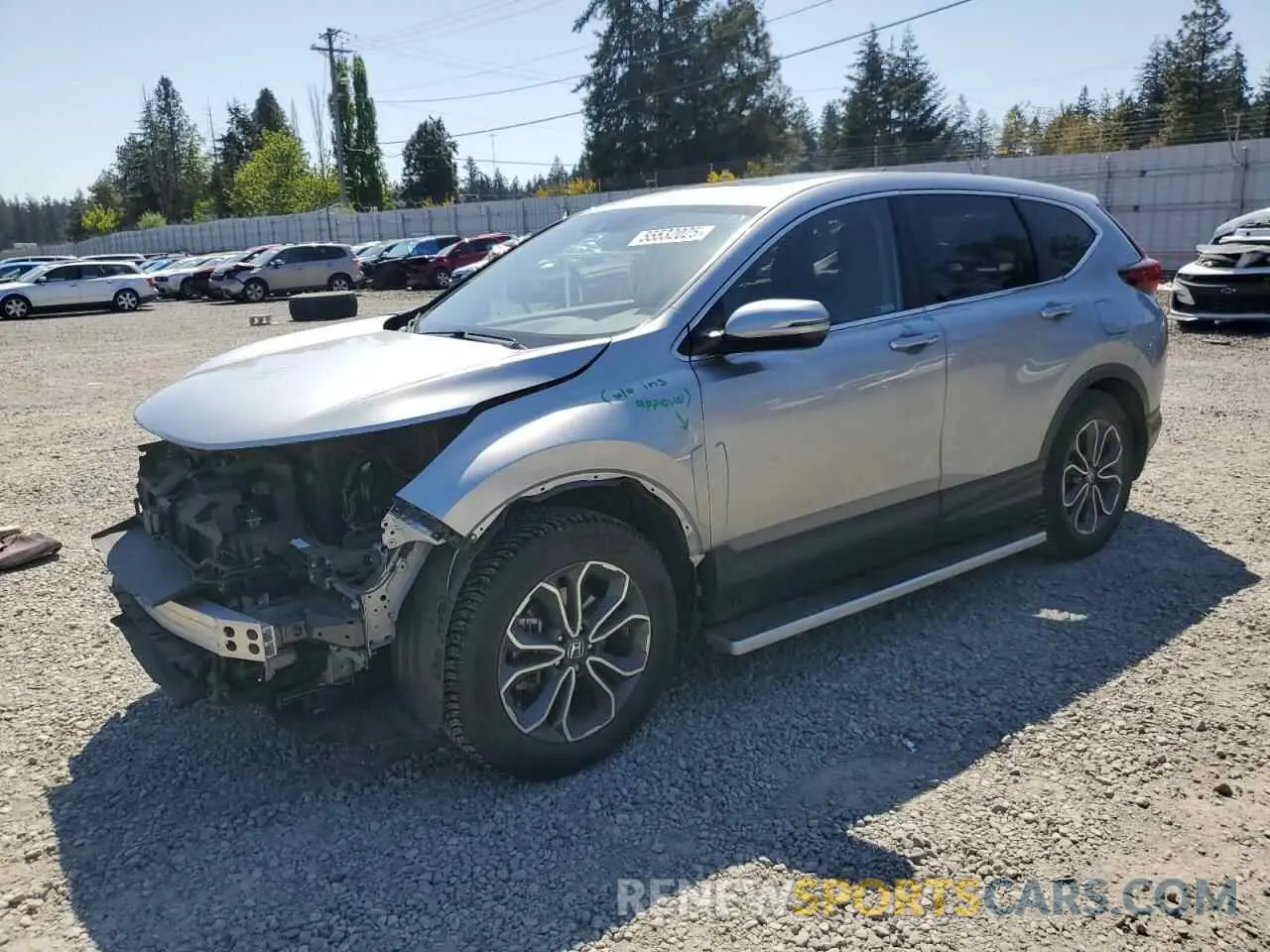 1 Photograph of a damaged car 2HKRW2H59MH606455 HONDA CRV 2021