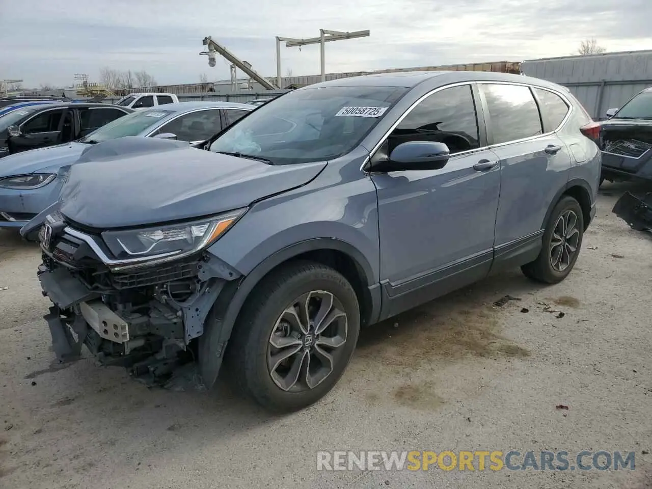 1 Photograph of a damaged car 2HKRW2H80MH609495 HONDA CRV 2021