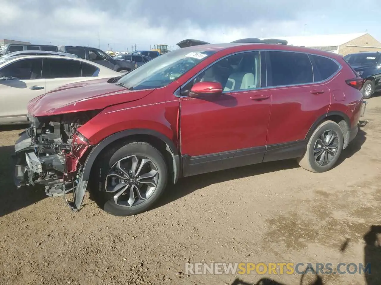 1 Photograph of a damaged car 2HKRW2H86MH601840 HONDA CRV 2021