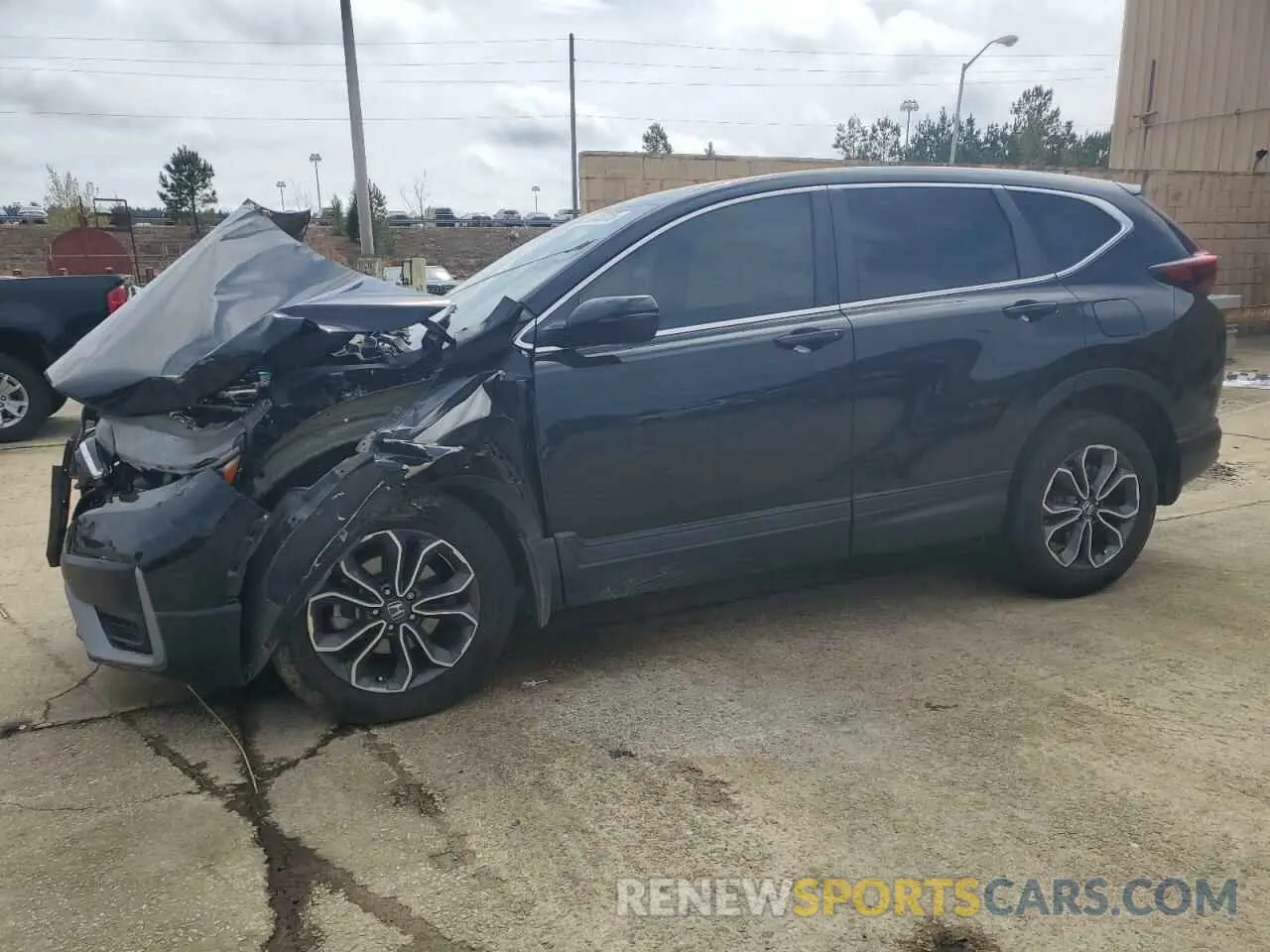 1 Photograph of a damaged car 2HKRW2H89MH607955 HONDA CRV 2021