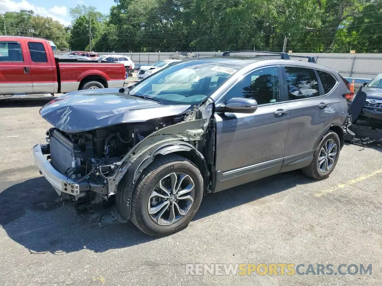 1 Photograph of a damaged car 5J6RW1H50ML002163 HONDA CRV 2021