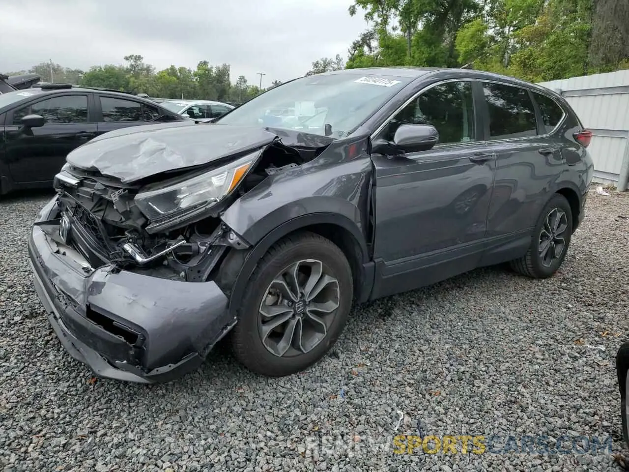 1 Photograph of a damaged car 5J6RW1H58MA006957 HONDA CRV 2021