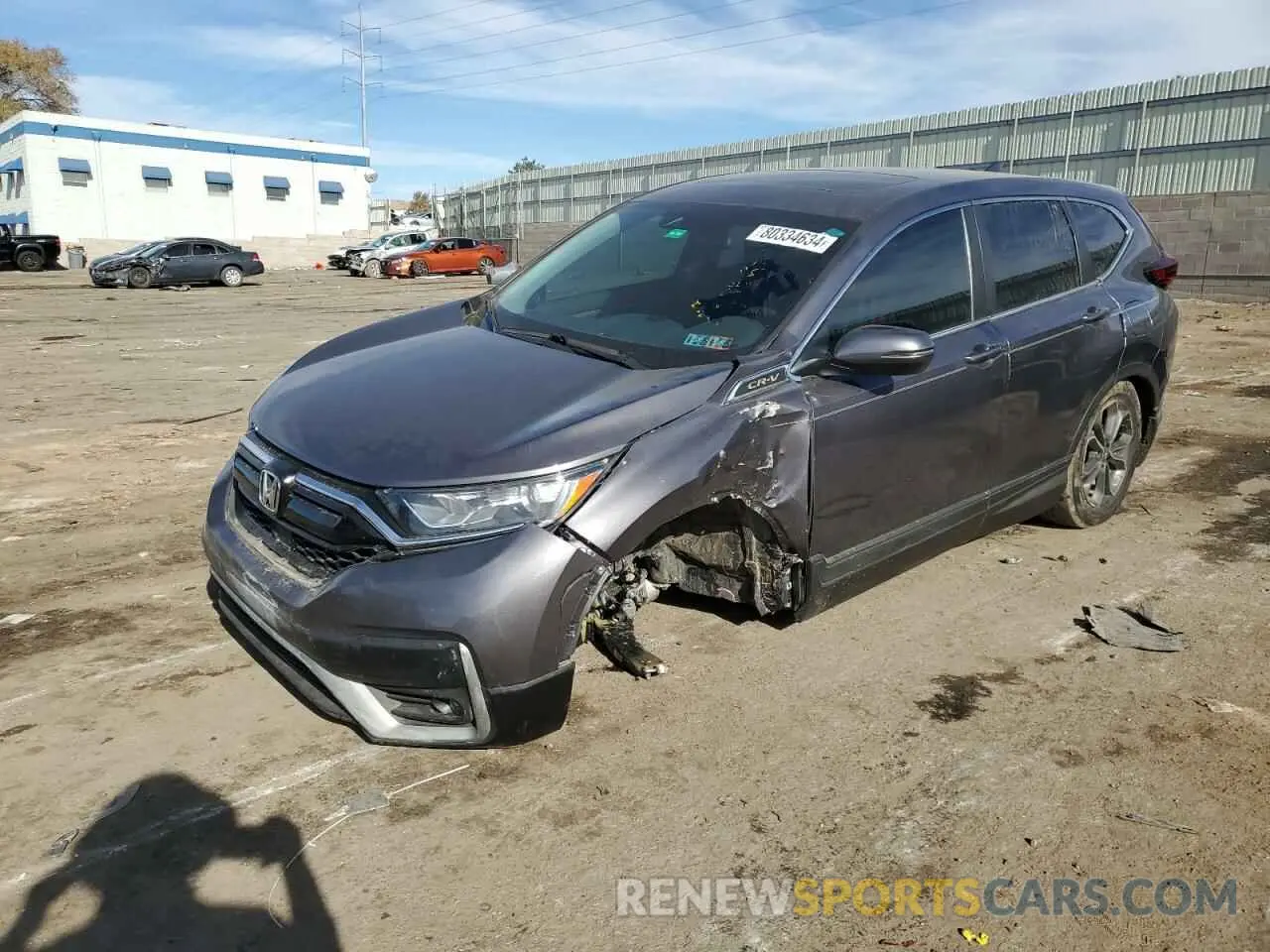 1 Photograph of a damaged car 5J6RW1H59MA010869 HONDA CRV 2021