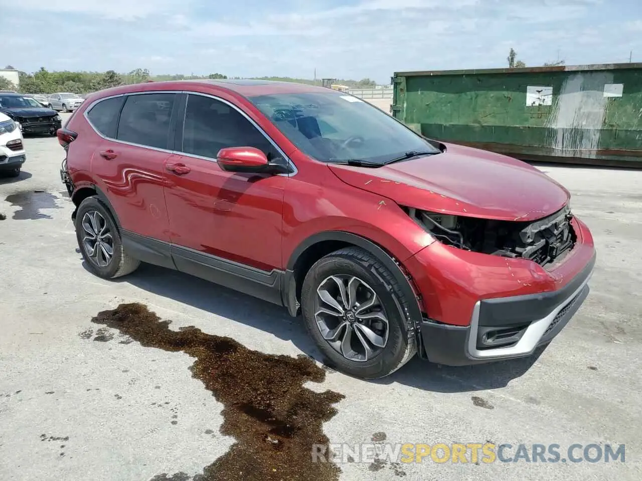 4 Photograph of a damaged car 5J6RW1H80MA004338 HONDA CRV 2021