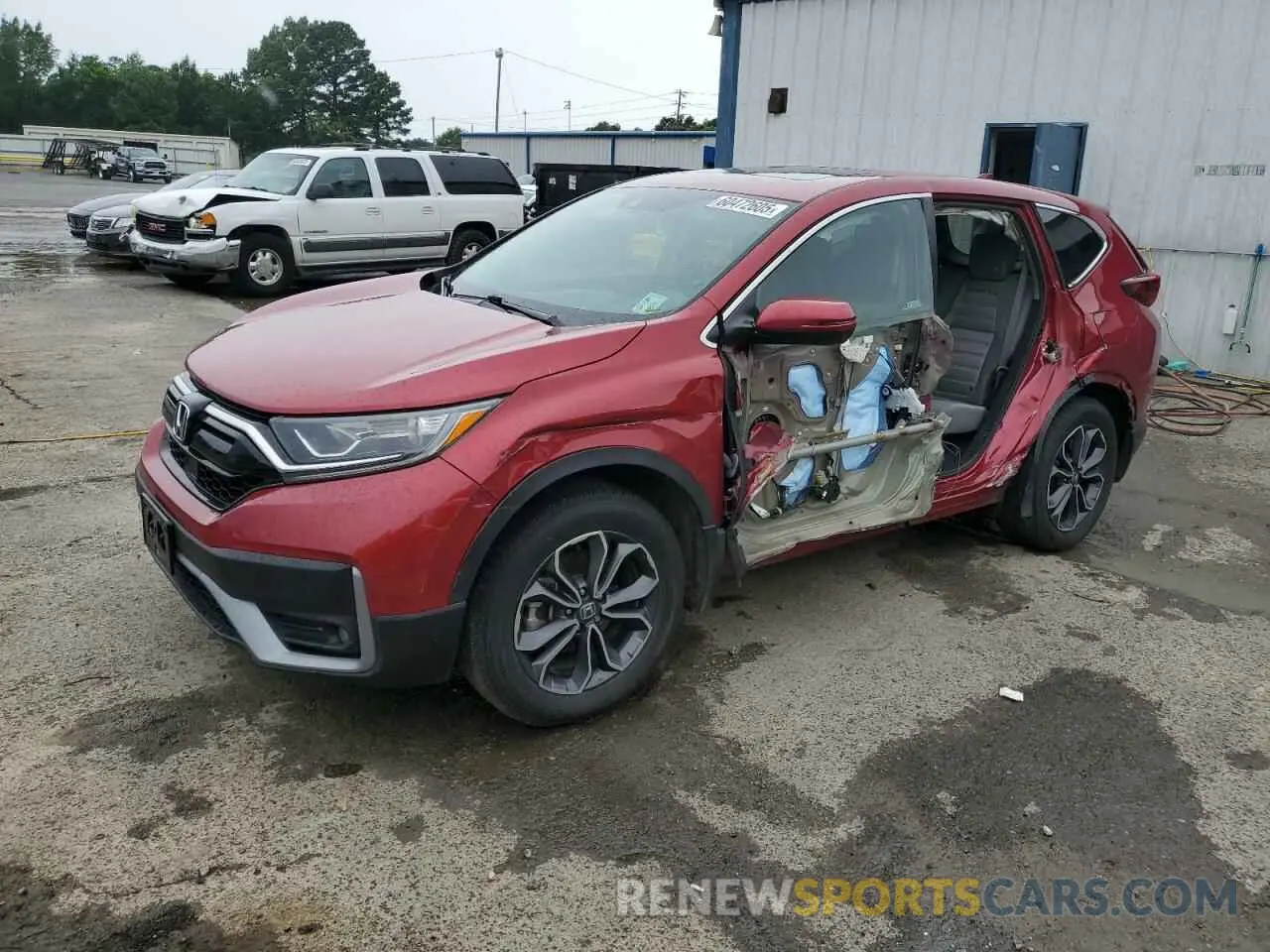 1 Photograph of a damaged car 5J6RW2H53MA004832 HONDA CRV 2021