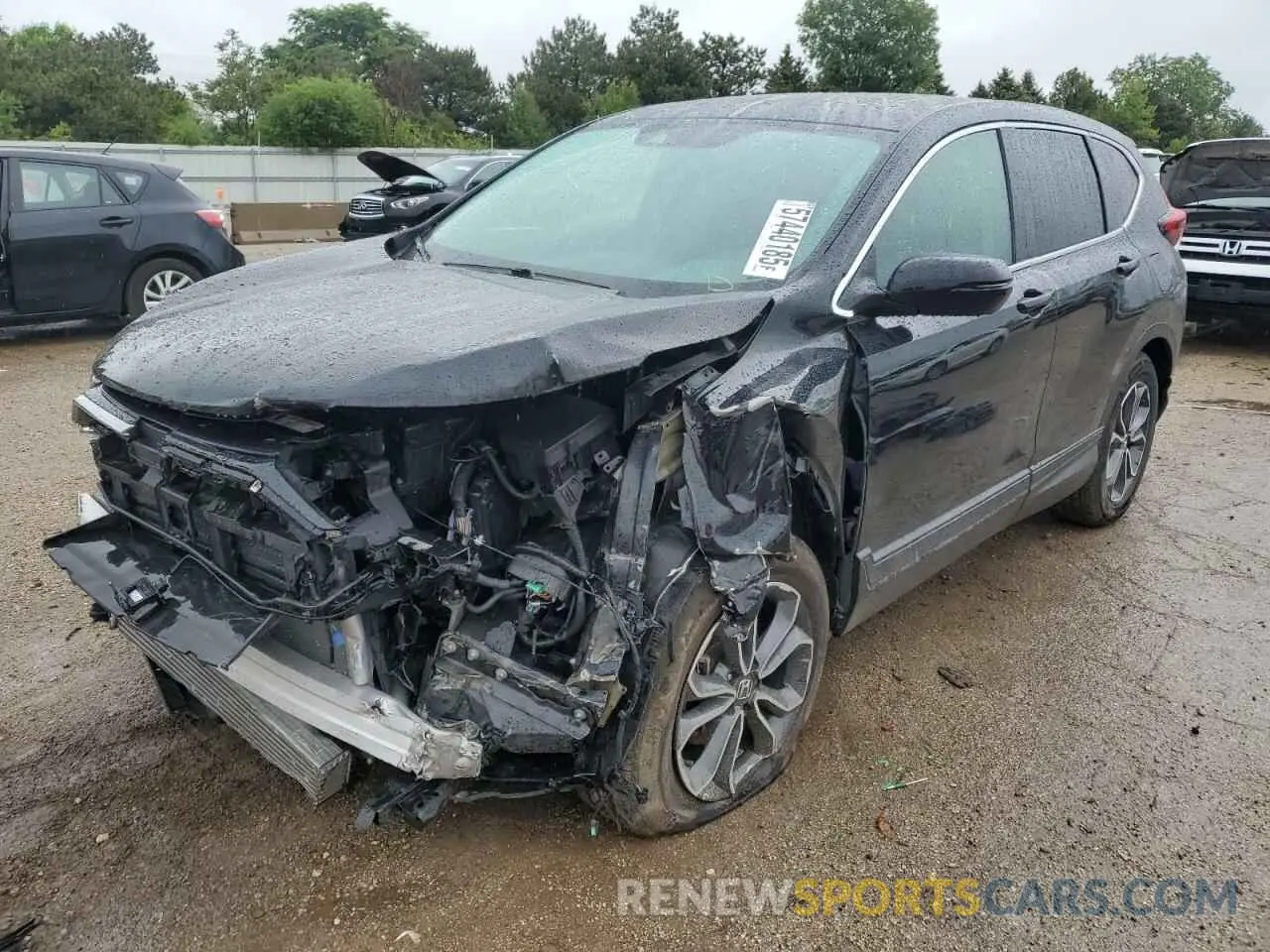 1 Photograph of a damaged car 5J6RW2H53ML013454 HONDA CRV 2021