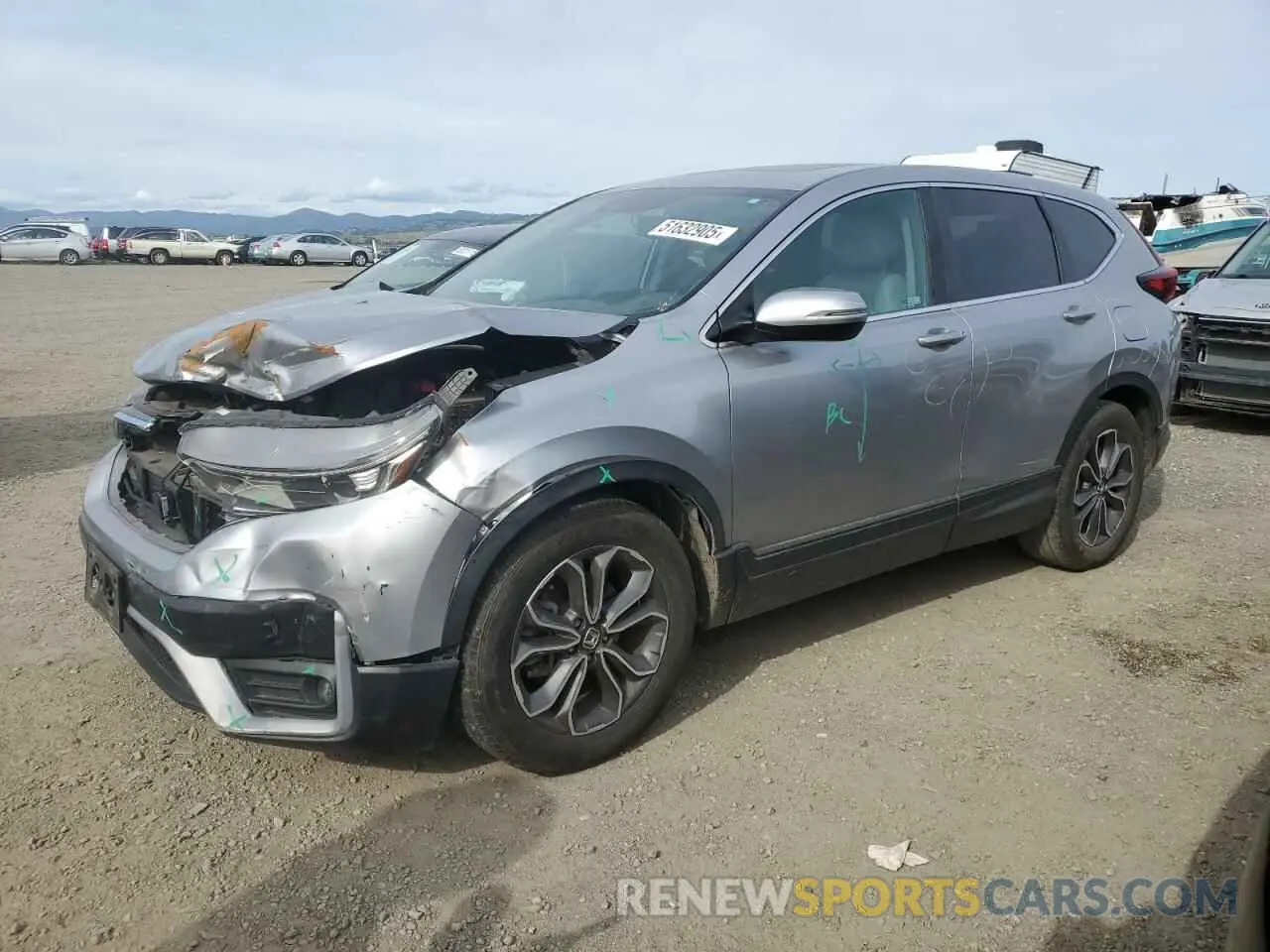 1 Photograph of a damaged car 2HKRW1H80NH403718 HONDA CRV 2022