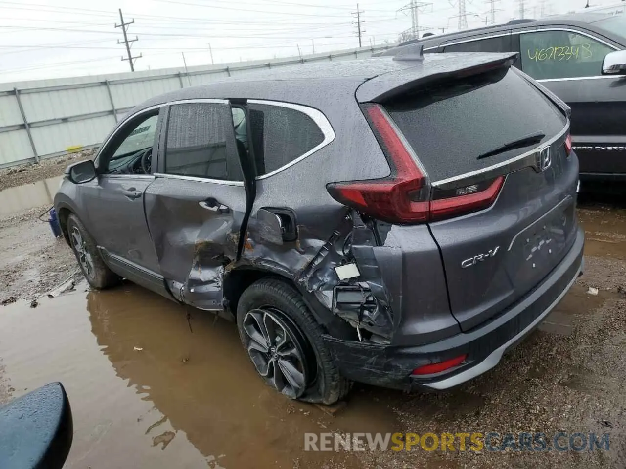 2 Photograph of a damaged car 2HKRW2H56NH634327 HONDA CRV 2022