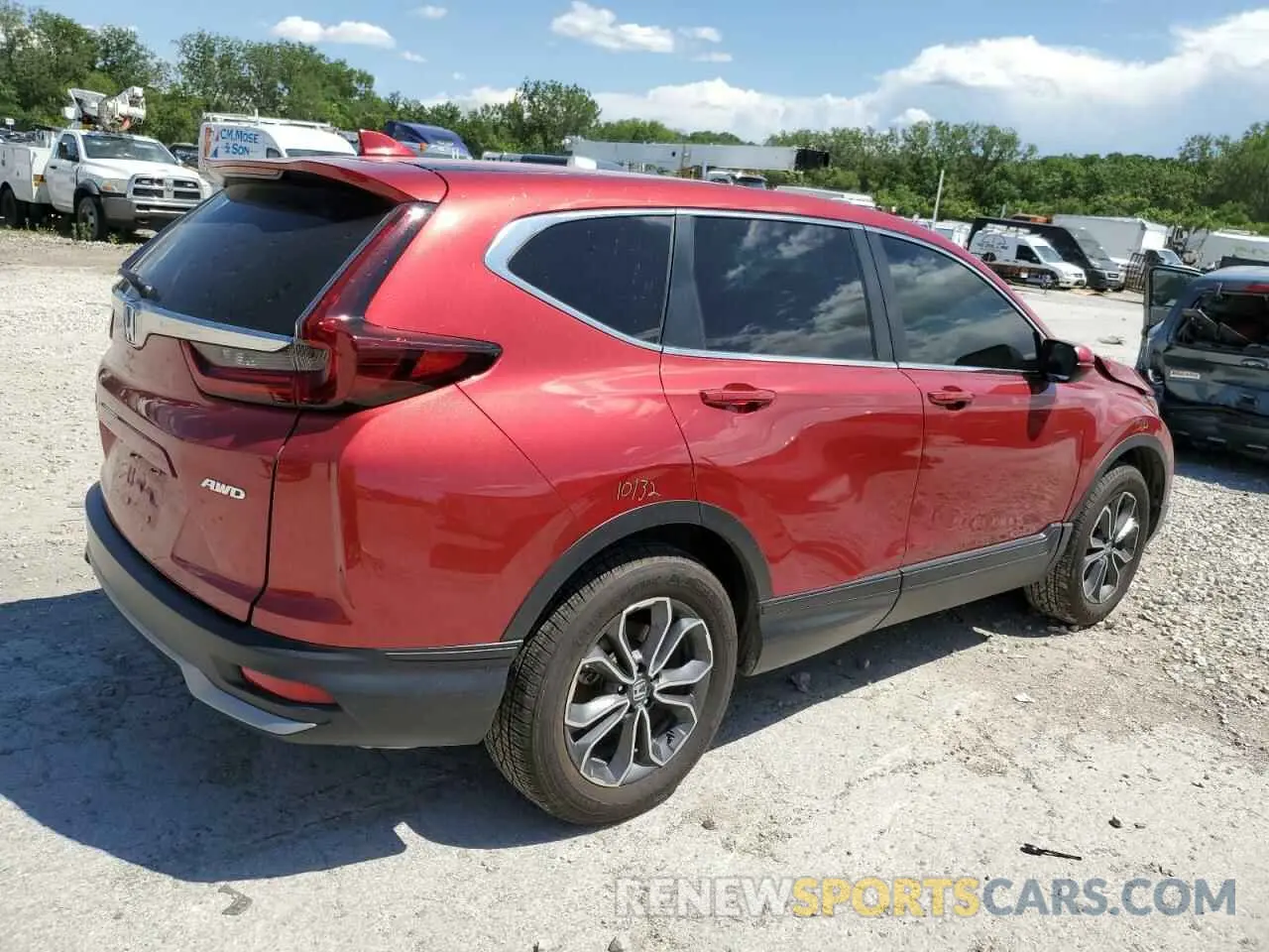3 Photograph of a damaged car 2HKRW2H83NH600159 HONDA CRV 2022