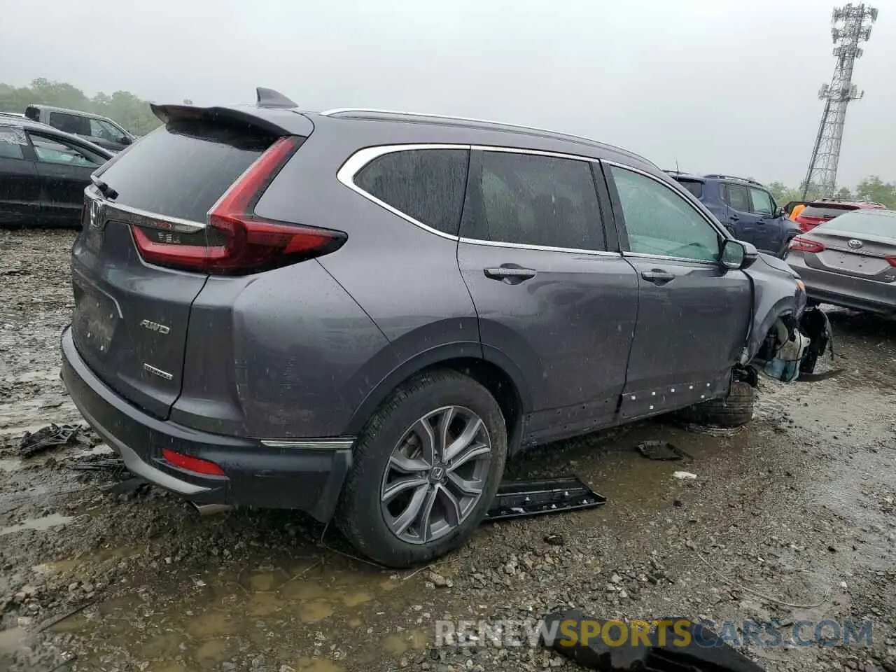 3 Photograph of a damaged car 2HKRW2H94NH645927 HONDA CRV 2022