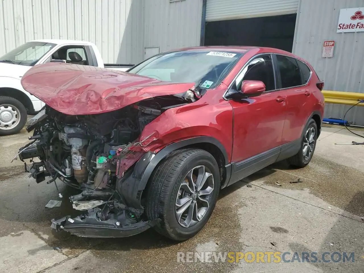 1 Photograph of a damaged car 5J6RW1H84NA014582 HONDA CRV 2022